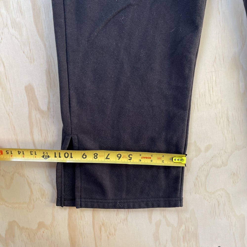 The North Face Sweatpants Womens XXL Black Fleece Straight Leg Slit Lounge - Picture 6 of 7